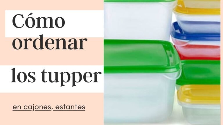 Cómo Organizar Los Tuppers (Recipientes)